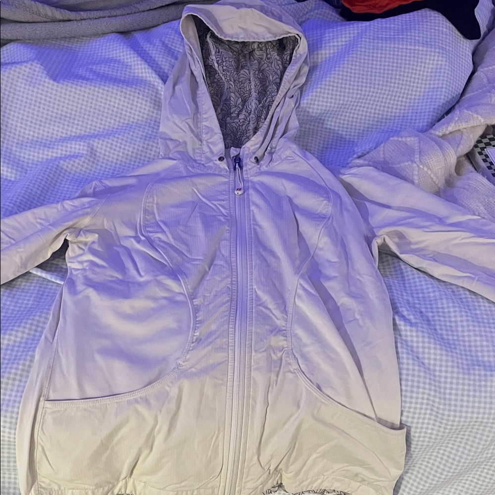 Lululemon Athletica Women's White Hooded Jacket